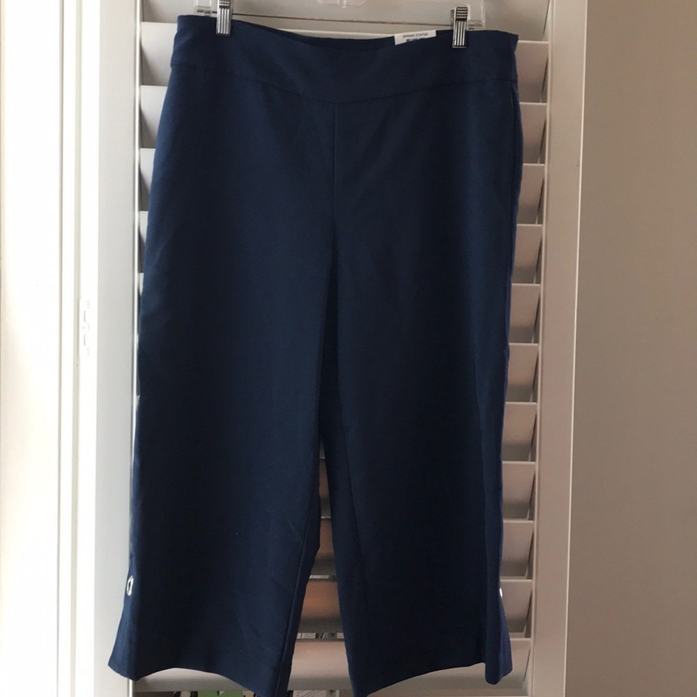 JM Collection M Capri pants w/silver cuff detail